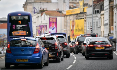 Traffic in Bristol city centre