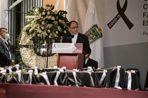 Jorge Islas López, the consul general of Mexico in New York, at the ceremony. He worked with the US and Mexican governments during the pandemic to make sure the remains of people’s relatives are repatriated.