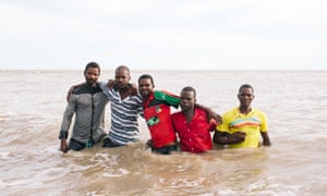 Fishermen left to right: Sacura Alberto, Jose Joao Chimoio, Antonio Silvero Namangero, Damiao Victor and Pedro Peter