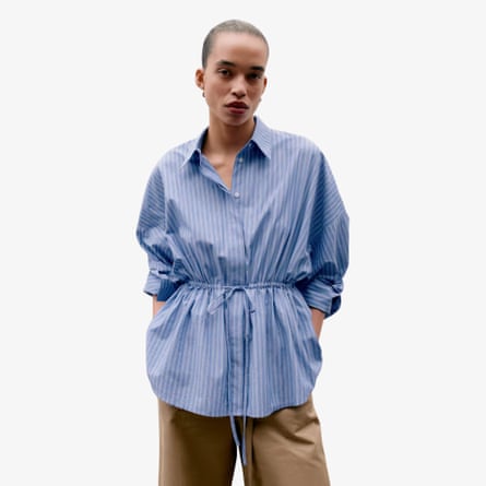 &Other Stories Cotton Poplin Drawstring Shirt