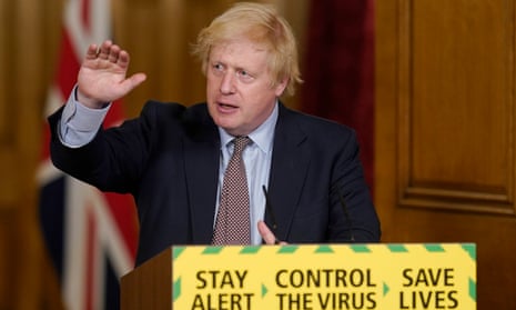 Boris Johnson, during a media briefing in Downing Street, London