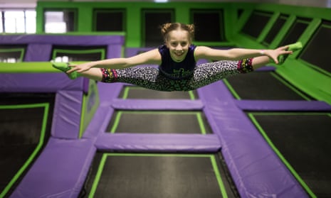 ‘The adrenaline rush is powerful’ … trampoline parks are springing up all over the UK.