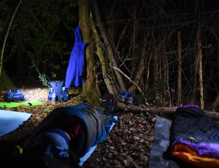 Sleeping out under the stars on an adventure trek in England.