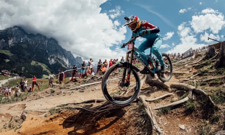 Rachel Atherton competing in last year’s World Cup in Austria.