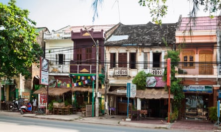 Kampot street scene.