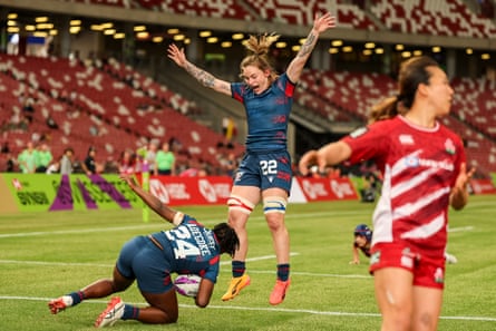 Sammy Sullivan celebrates an Eagles effort during a crippled against Japan.