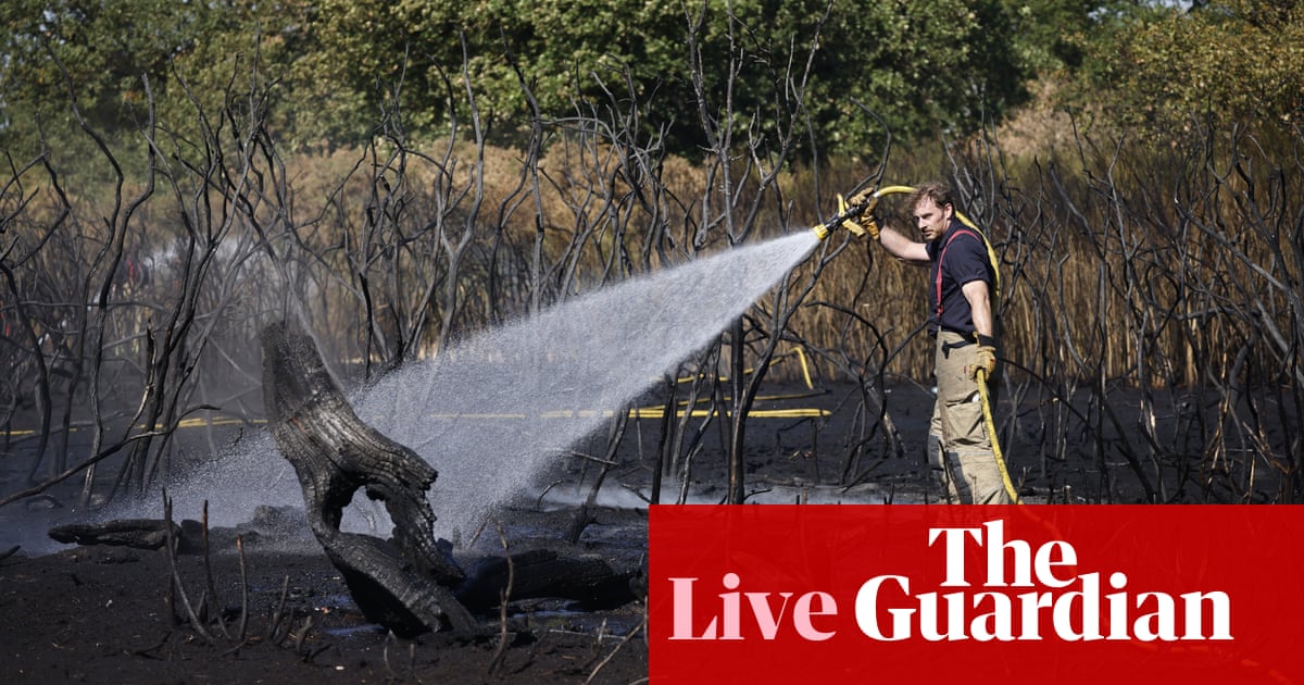 UK weather: Met Office warns of fire risk with extreme heat warning in place for England and Wales – live