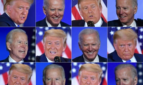 Composite image of Donald Trump and Joe Biden