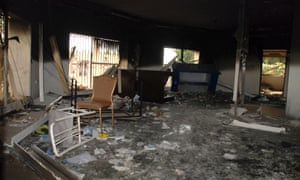 The gutted US consulate in Benghazi after the attack in 2012