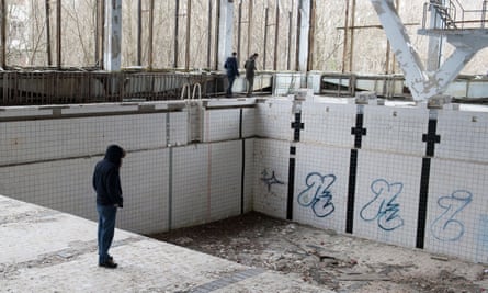 The empty swimming pool in Pripyat