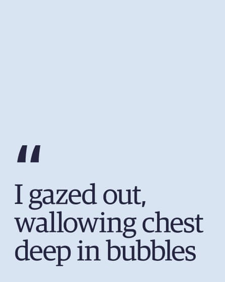 Quote: “I gazed out, wallowing chest-deep in bubbles”