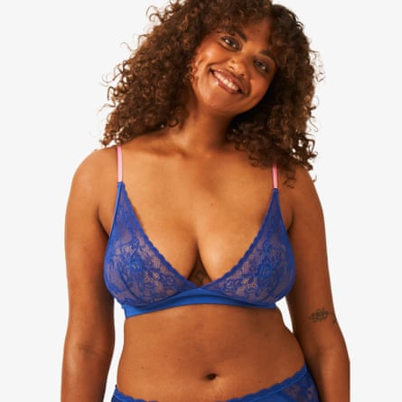 Stripe & Stare Eco Lace Triangle Bra