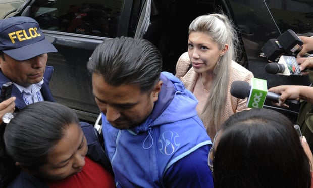 Gabriela Zapata Montano arrested under corruption charges in La Paz, Bolivia, on Friday.