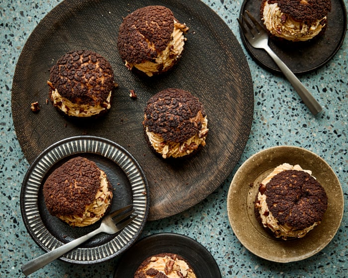 Image accompanying the story: Benjamina Ebuehi’s recipe for chocolate and pumpkin spice choux buns