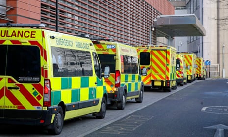 Ambulances outside Royal London hospital