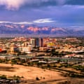 The Tucson skyline is dominated by mountains in every directionExact date unknown.C67K2C The Tucson skyline is dominated by mountains in every direction. Close in to the city are the Santa Catalina Mountains.. Image shot 2009. Exact date unknown.