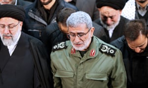 Esmail Ghaani at the funeral of Qassem Soleimani in Tehran in January.
