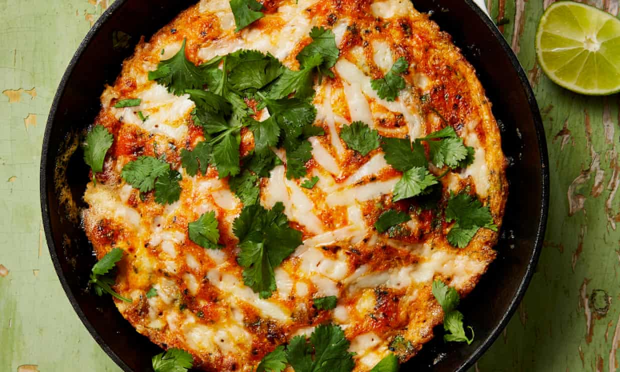 Harissa and Manchego omletes