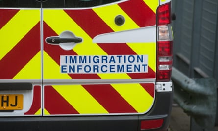 a UK immigration enforcement van