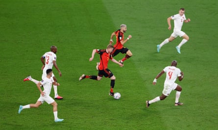 Kevin De Bruyne in action for Belgium at the World Cup in Qatar.