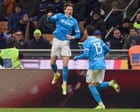 European football: McTominay doubles up as Napoli rescue point at Inter