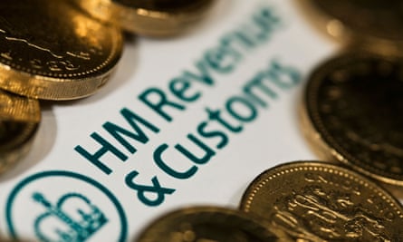 Image of coins on an HM Revenue and Customs logo.