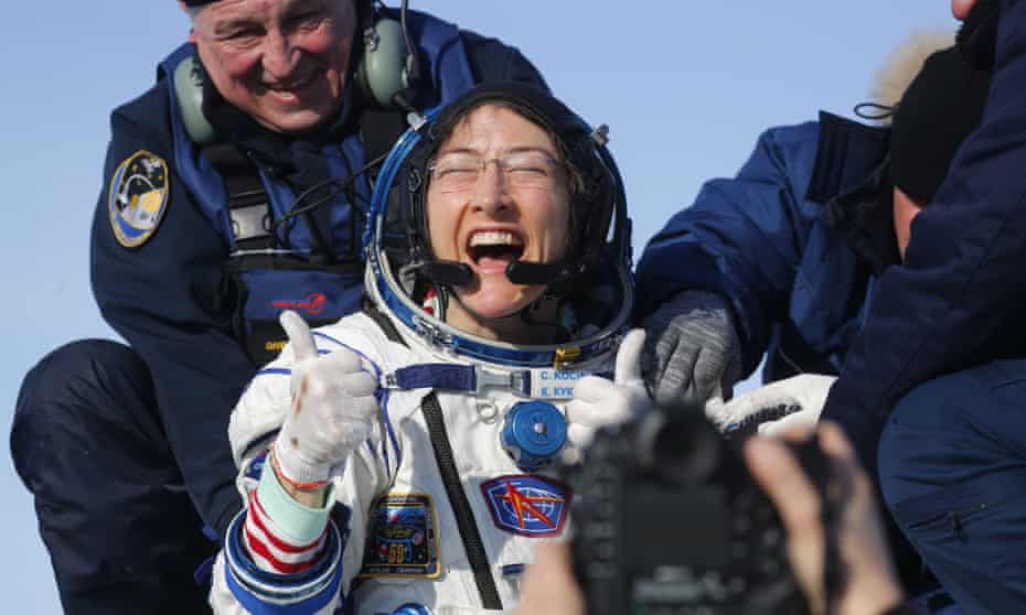  Christina Koch shortly after returning from space