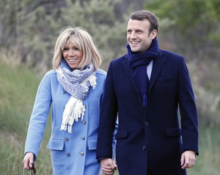President Emmanuel Macron and his wife Brigitte Trogneux