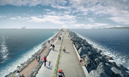 An artist’s impression of the lagoon wall