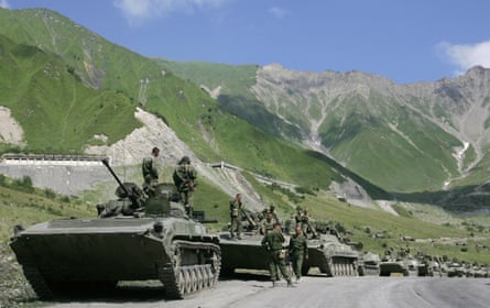 Russian tanks in South Ossetia in Georgia in 2008.