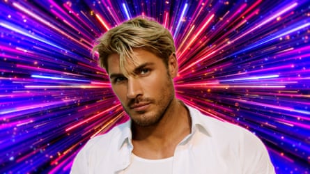 A man with streaked blond hair