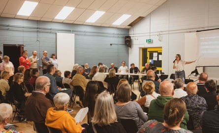 A public meeting of local residents opposed to the building of a datacentre in east Cardiff