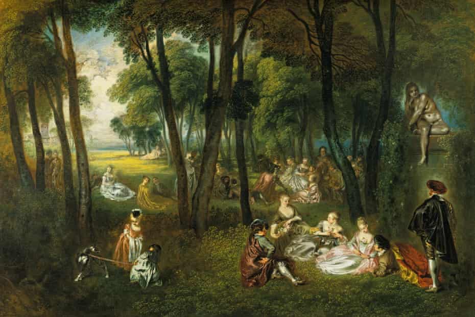 Galante festival in a wooded landscape