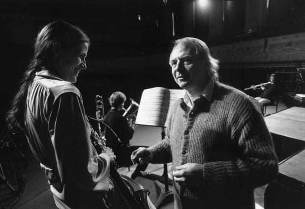 Stockhausen rehearsing at Huddersfield festival, 1988