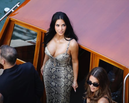Kim Kardashian durante las celebraciones de la boda.