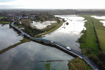 Floodwater near Selby, North Yorkshire, 14 November 2023.
