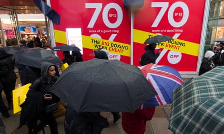 Boxing Day Sales Dip Blamed On Poor Weather And Black Friday Retail Industry The Guardian