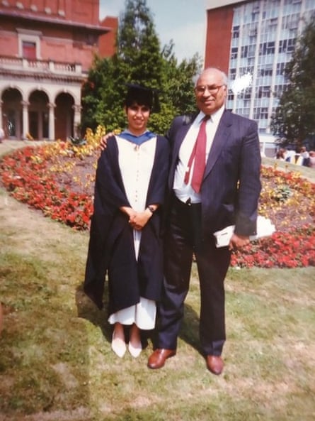 Saleyha Ahsan and her late father, Ahsan-ul-Haq Chaudry.
