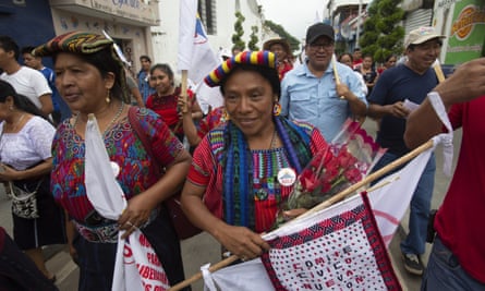 Thelma Cabrera campaigns in Palin, Guatemala.