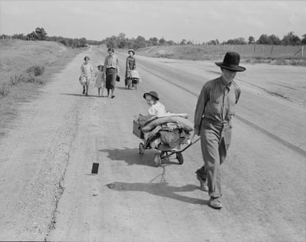 An epic body of work … Dorothea Lange’s portrait of a family on an Oklahoma highway in 1938.