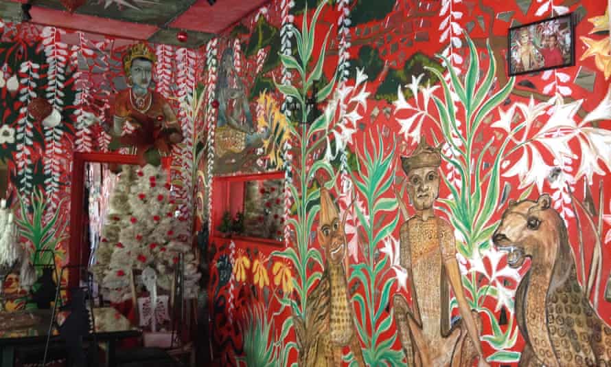 Artist painted room at Helga’s Folly, Kandy, Sri Lanka