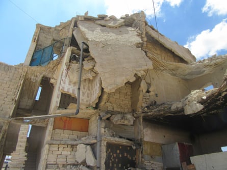 A devastated building in Syria.