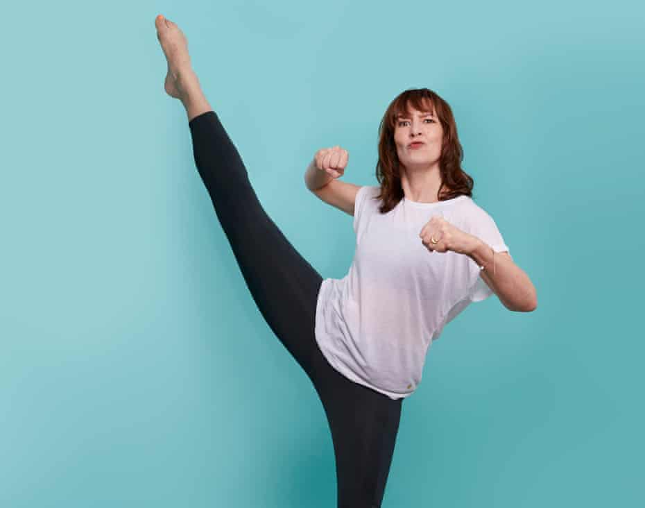 Primal yoga top: My Gym Wardrobe; leggings: Fabletics Hair and make up: Sarah Cherry.