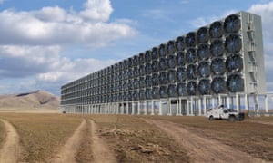 Carbon Engineering’s direct air capture plant in Squamish, British Columbia, one of the few such facilities in the world.