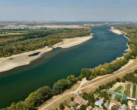 Aerial view of the river