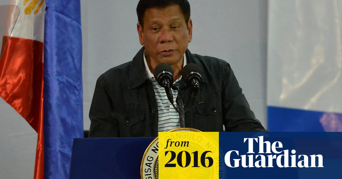 Philippines President Rodrigo Duterte Urges People To Kill Drug Addicts Rodrigo Duterte The Guardian Philippines President Rodrigo Duterte Urges People To Kill Drug Addicts Rodrigo Duterte The Guardian