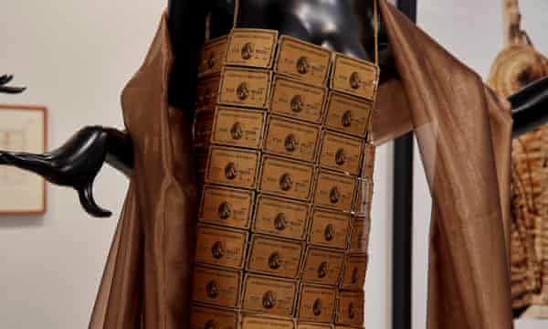 Lizzy Gardiner's gold AmEx dress.
