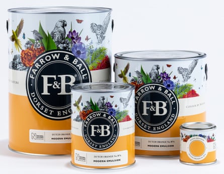 Four Farrow & Ball paint tins