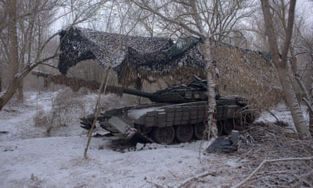 A tank among trees