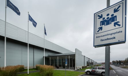 The entrance to Facebook’s datacentre